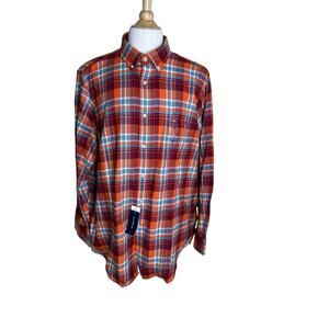 Club Room Men Multicolor Long Sleeves Button Front Flannel Shirt Size XXL - NWT